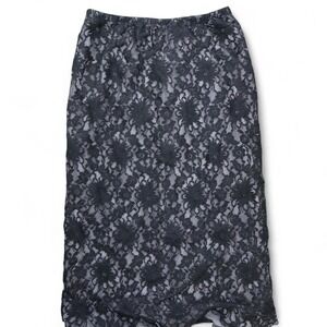 Black Lace Womens Skirt Ruffle‎ Trim Small Gothic Unique